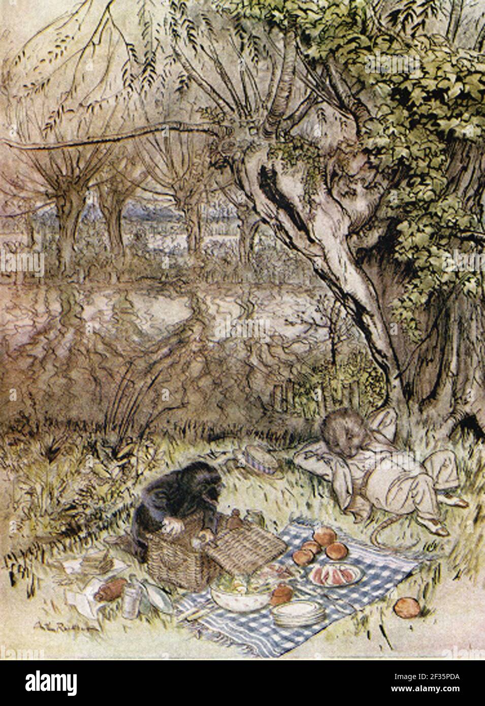 wind in the willows arthur rackham illustration Stock Photo - Alamy