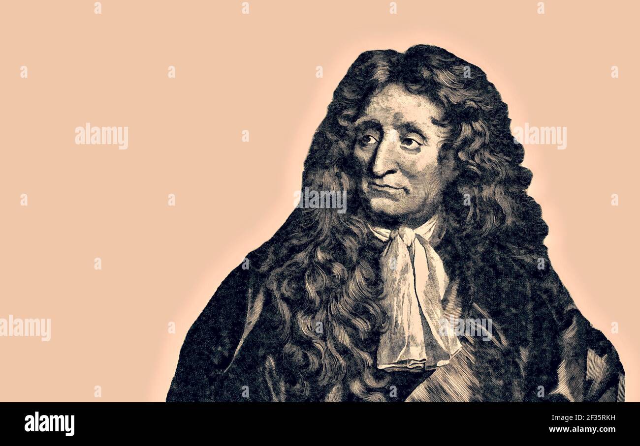 Jean de La Fontaine, 1621 1695, French writer Stock Photo Alamy