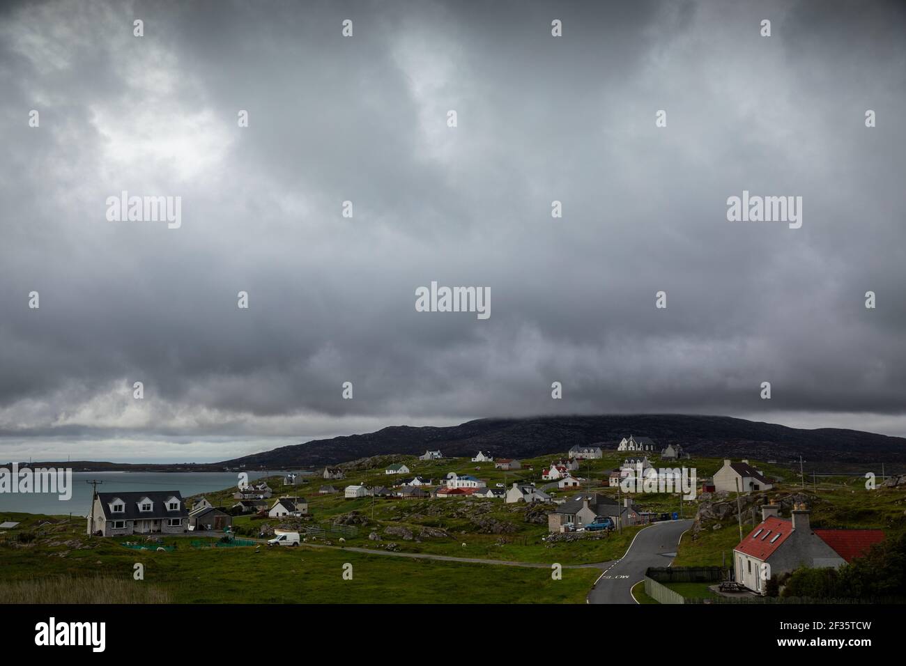 General view of Eriskay village in North Uist in the Outer Hebrides