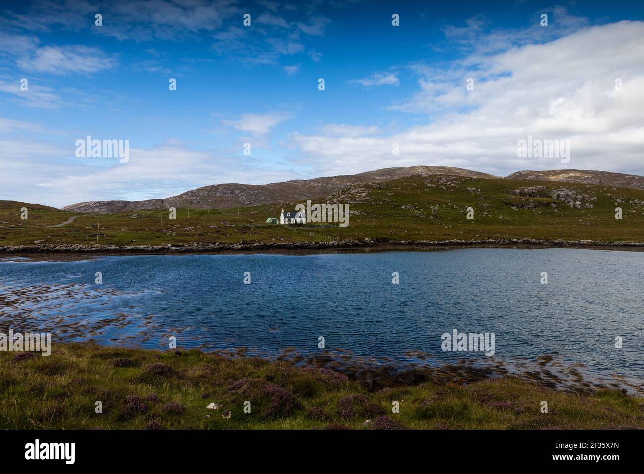 A lone house on Barra in the Outer Hebrides, Scotland Stock Photo Alamy