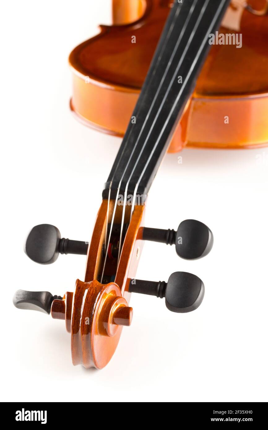 Closeup violin scroll hi-res stock photography and images - Alamy