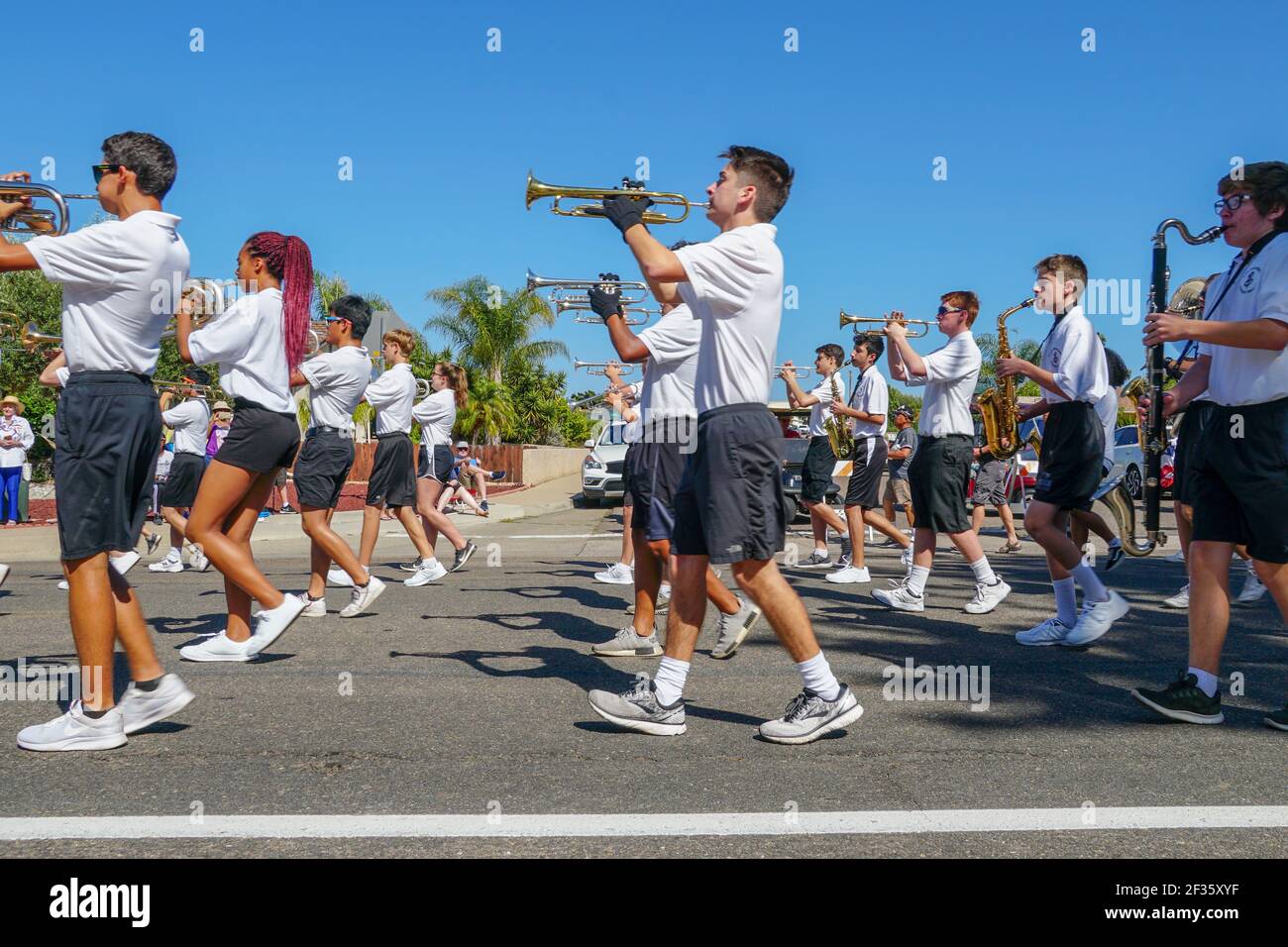 Poway High School Marching Band, 4th July Independence Day Parade at