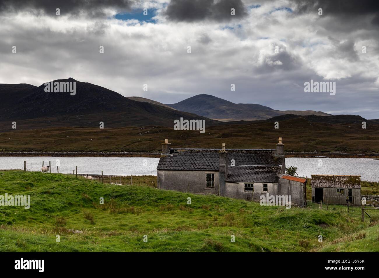 Abandoned building in the Isle of Lewis in the Outer Hebrides, Scotland