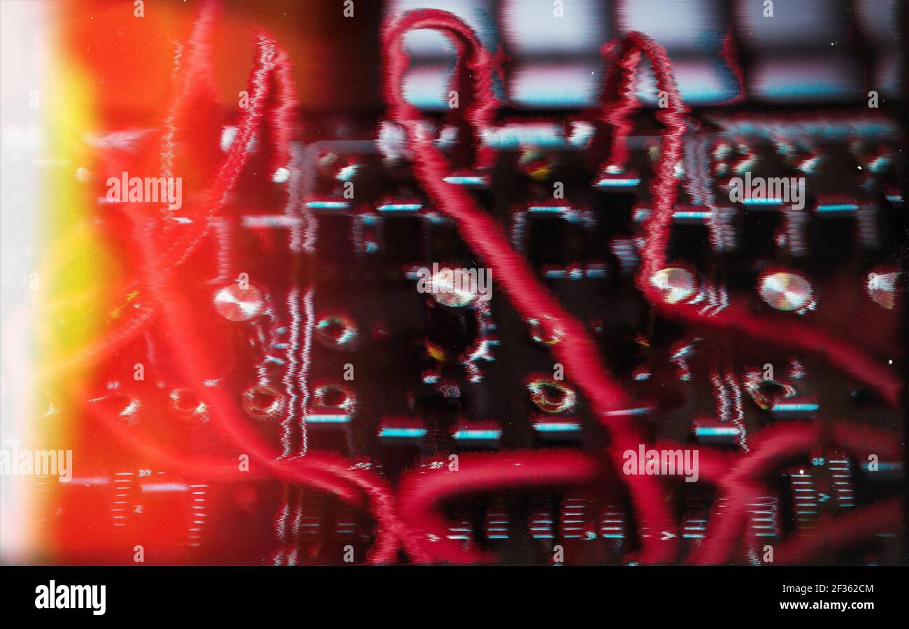 Professional electronic synthesizer board for music composer.Modern