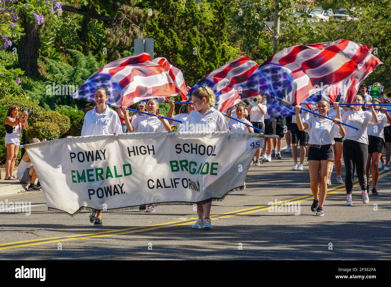 Poway High School Marching Band, 4th July Independence Day Parade at