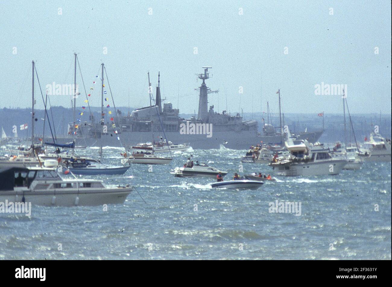 Warships cruise ships D Day armada Stock Photo Alamy