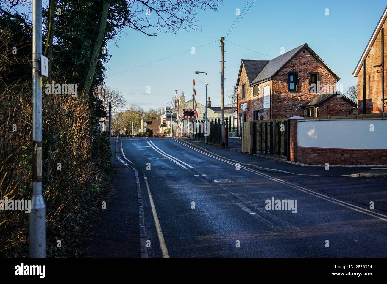 Station Road Maghull Stock Photo Alamy