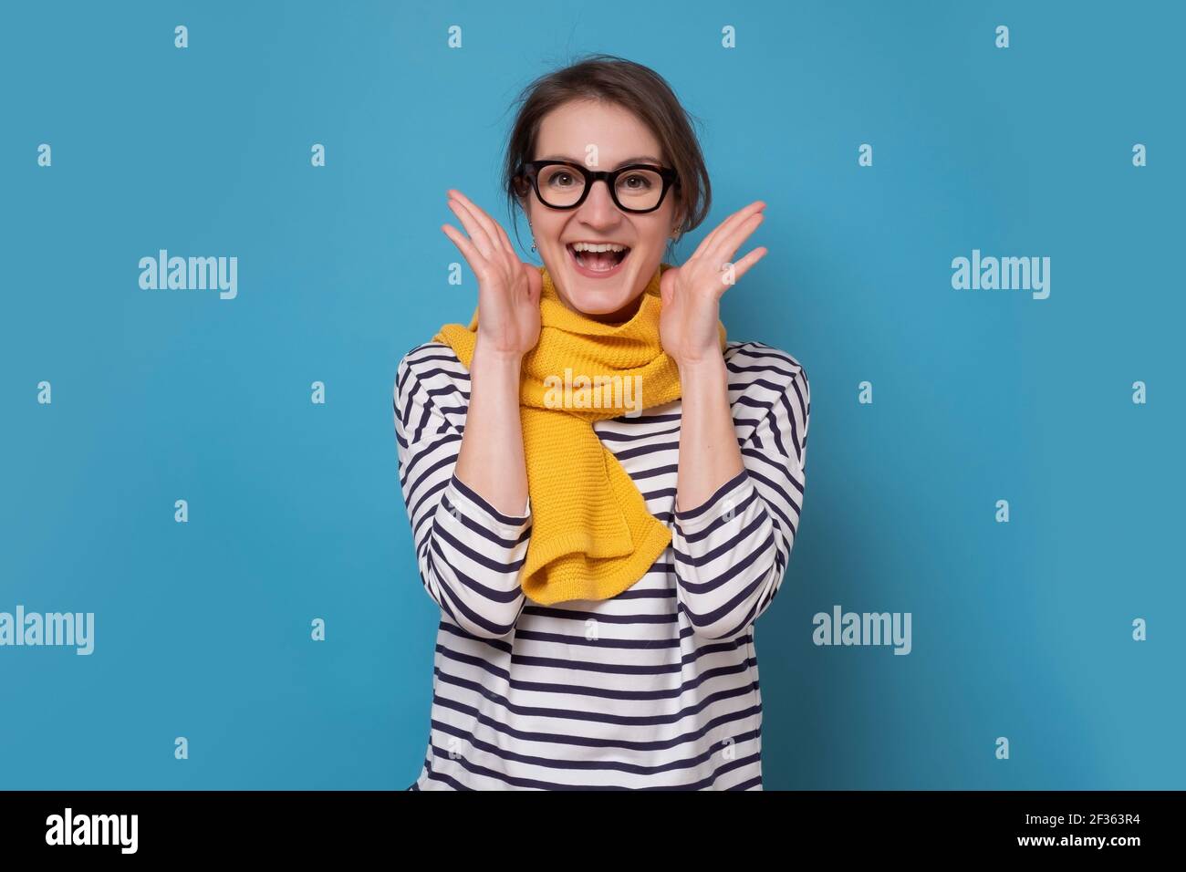 Shot caucasian woman looking in hi-res stock photography and images - Alamy