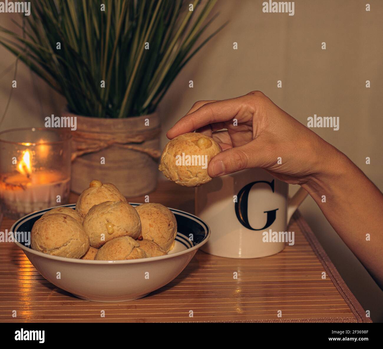 Home made, cheese bread from a traditional Argentina cousine and background. Gastronomy