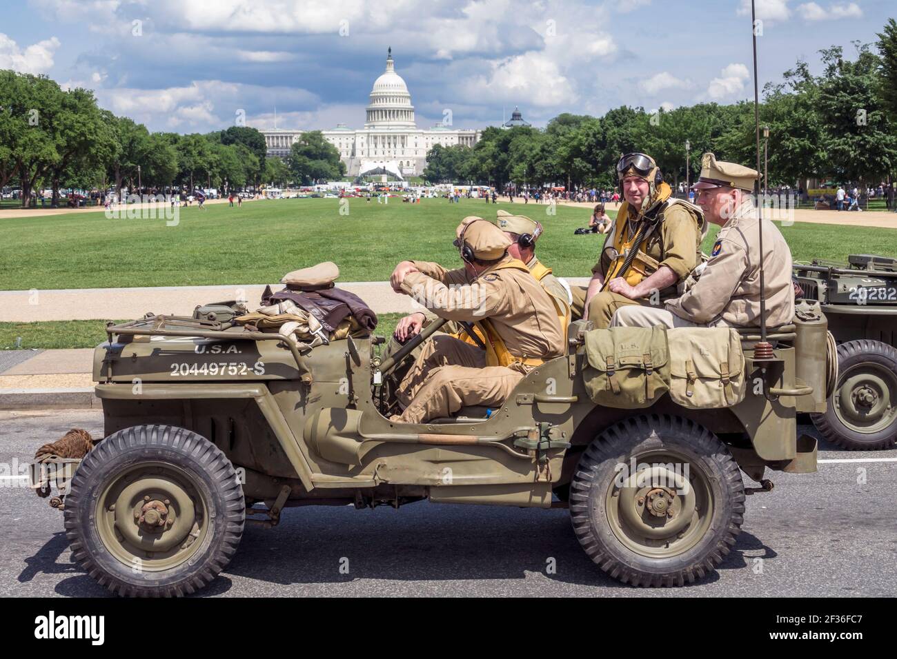 Washington DC,National Memorial Day Parade,World War II WWII Jeep