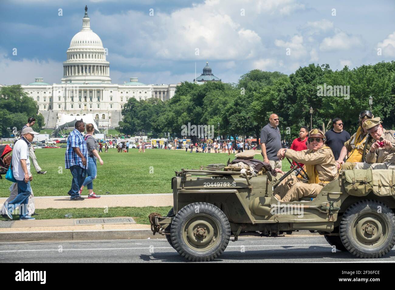 Washington DC,National Memorial Day Parade,World War II WWII Jeep