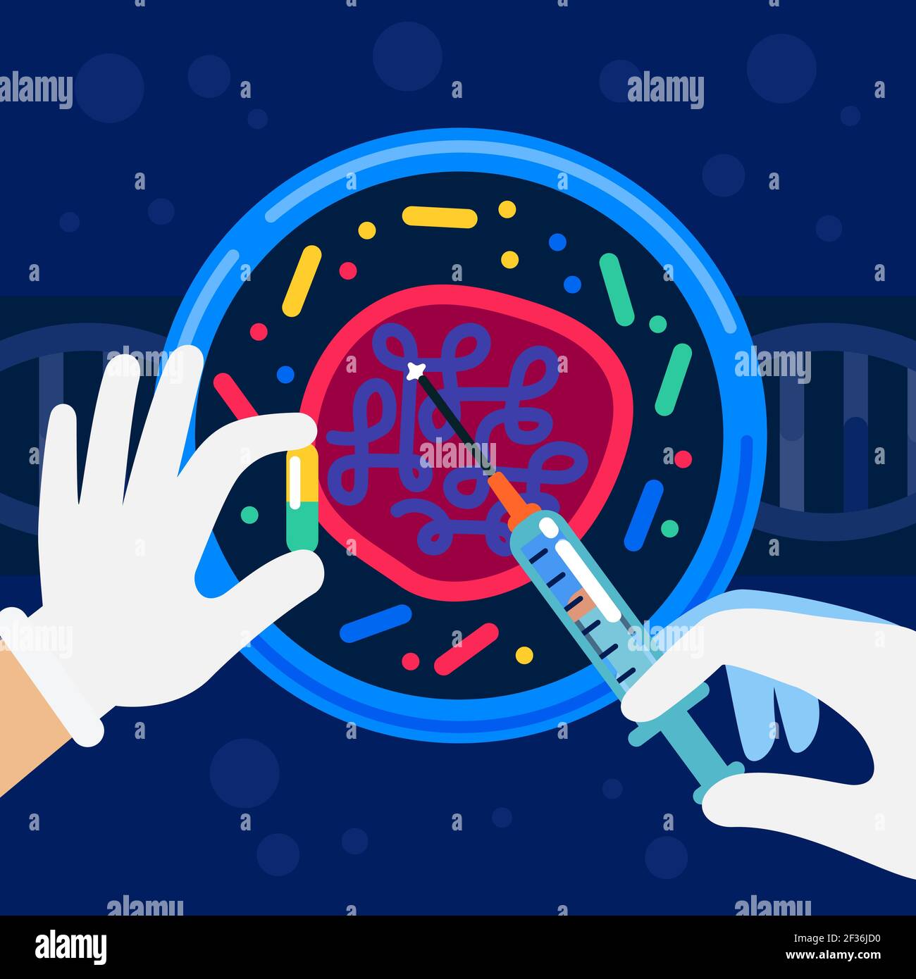genome sequencing concept. Nanotechnology and biochemistry laboratory