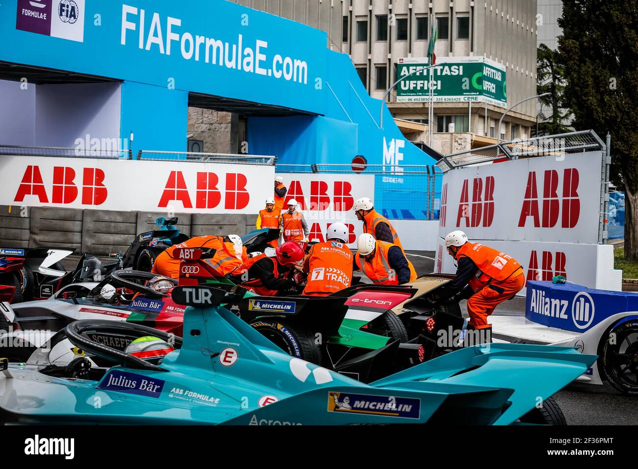 accident crash red flag during the 2019 Formula E championship, at Rome ...
