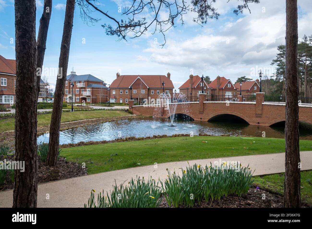 Hartland Village, new housing development near Fleet in Hampshire
