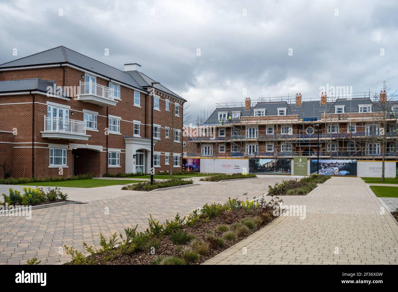 Hartland Village, new housing development near Fleet in Hampshire