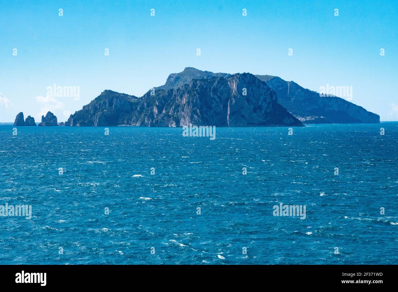 Capri Island from Punta Campanella, termini Stock Photo - Alamy