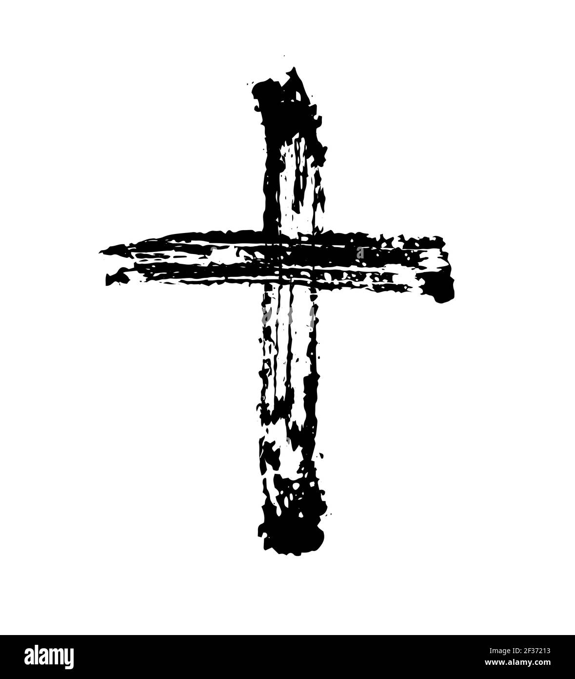 Black blotted cross. Vector illustration Stock Vector Image & Art Alamy