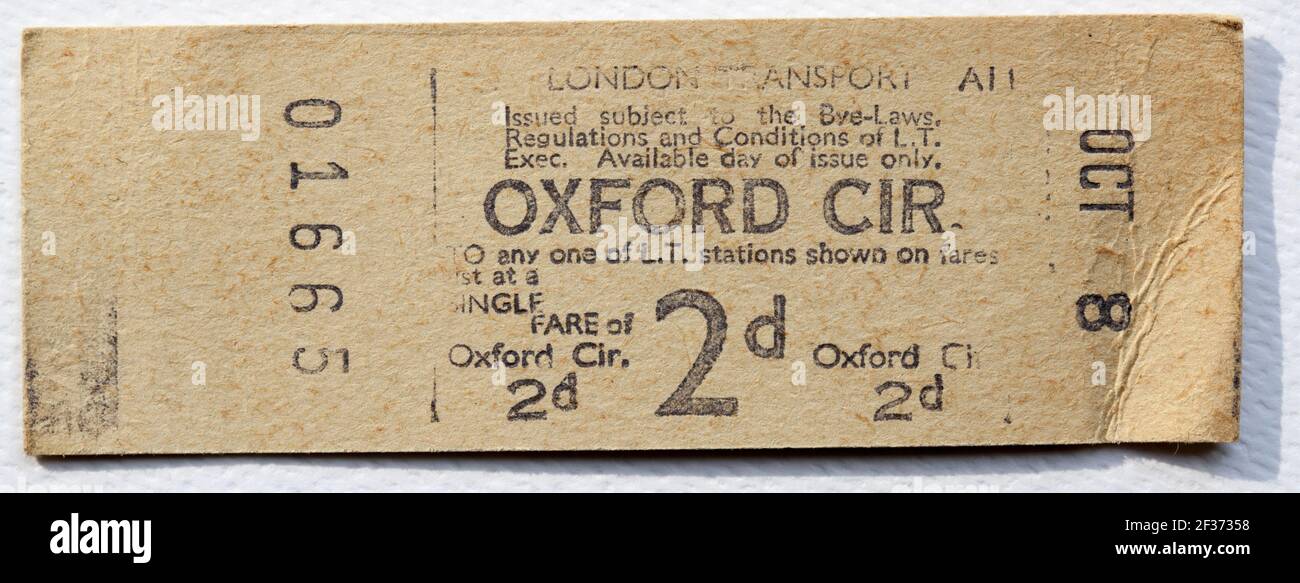 Old train tickets oxford hi-res stock photography and images - Alamy