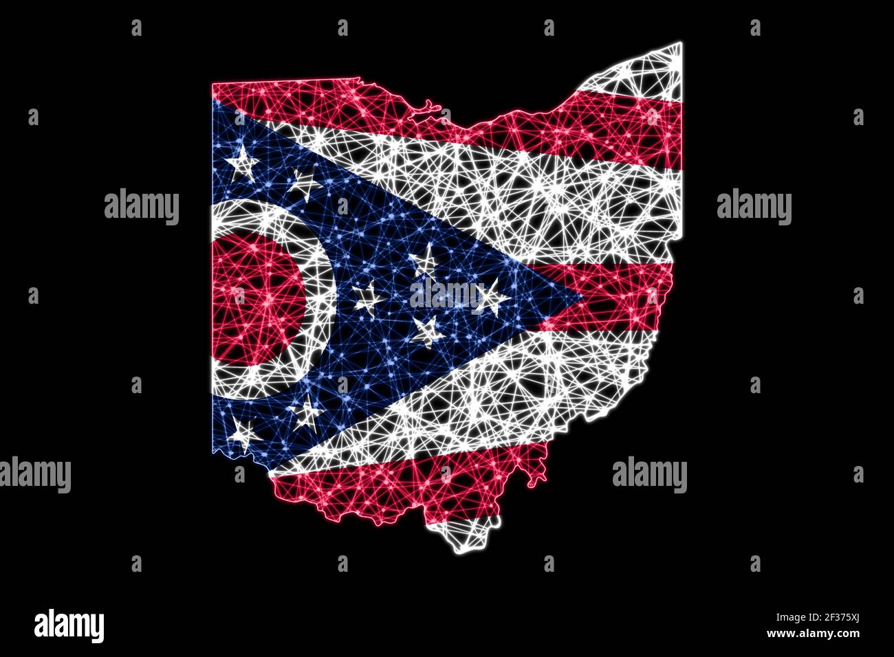Outline map state ohio flag hi-res stock photography and images - Alamy