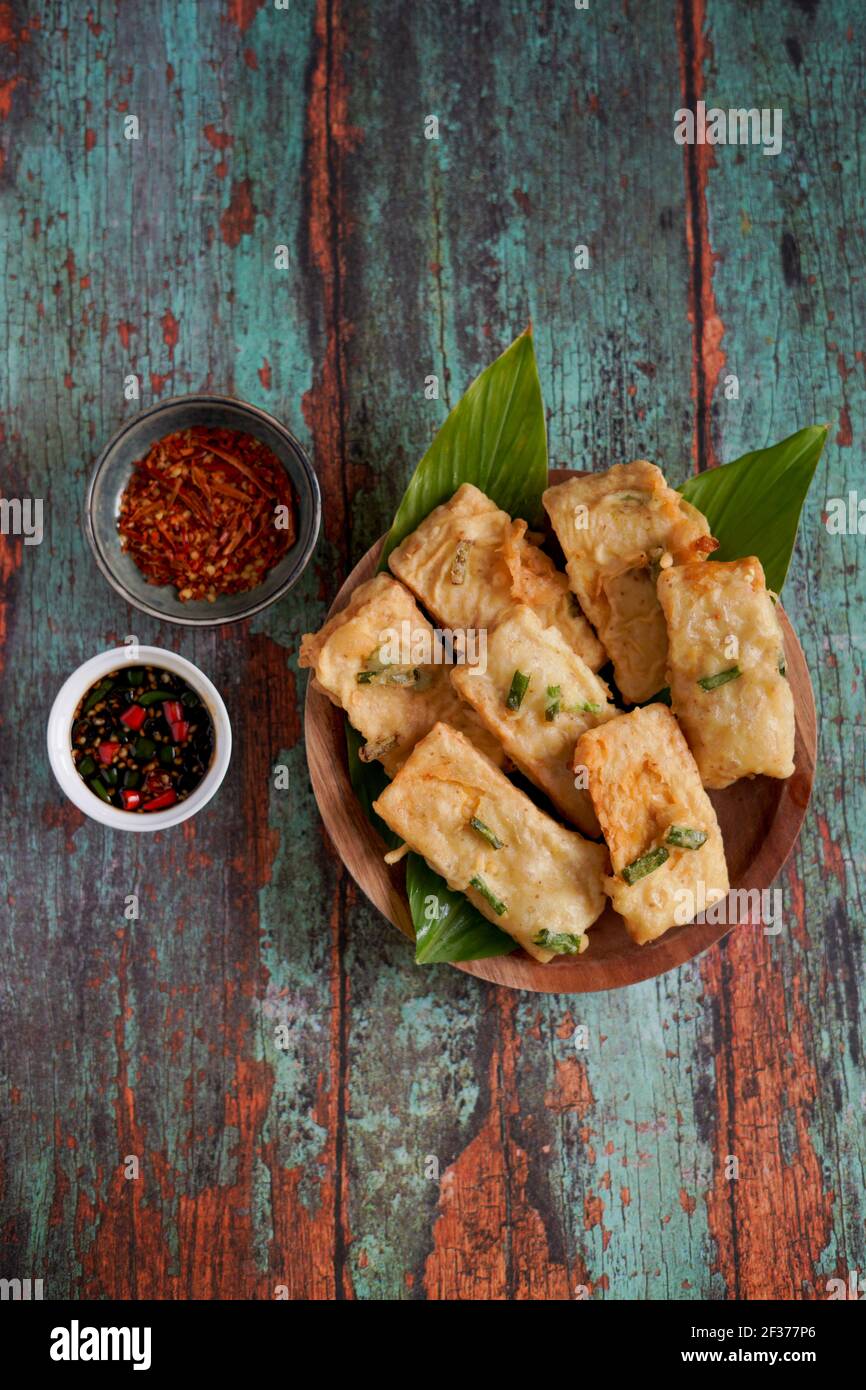 Tempe Mendoan Indonesian Traditional Food Deep Fried Tempeh Stock