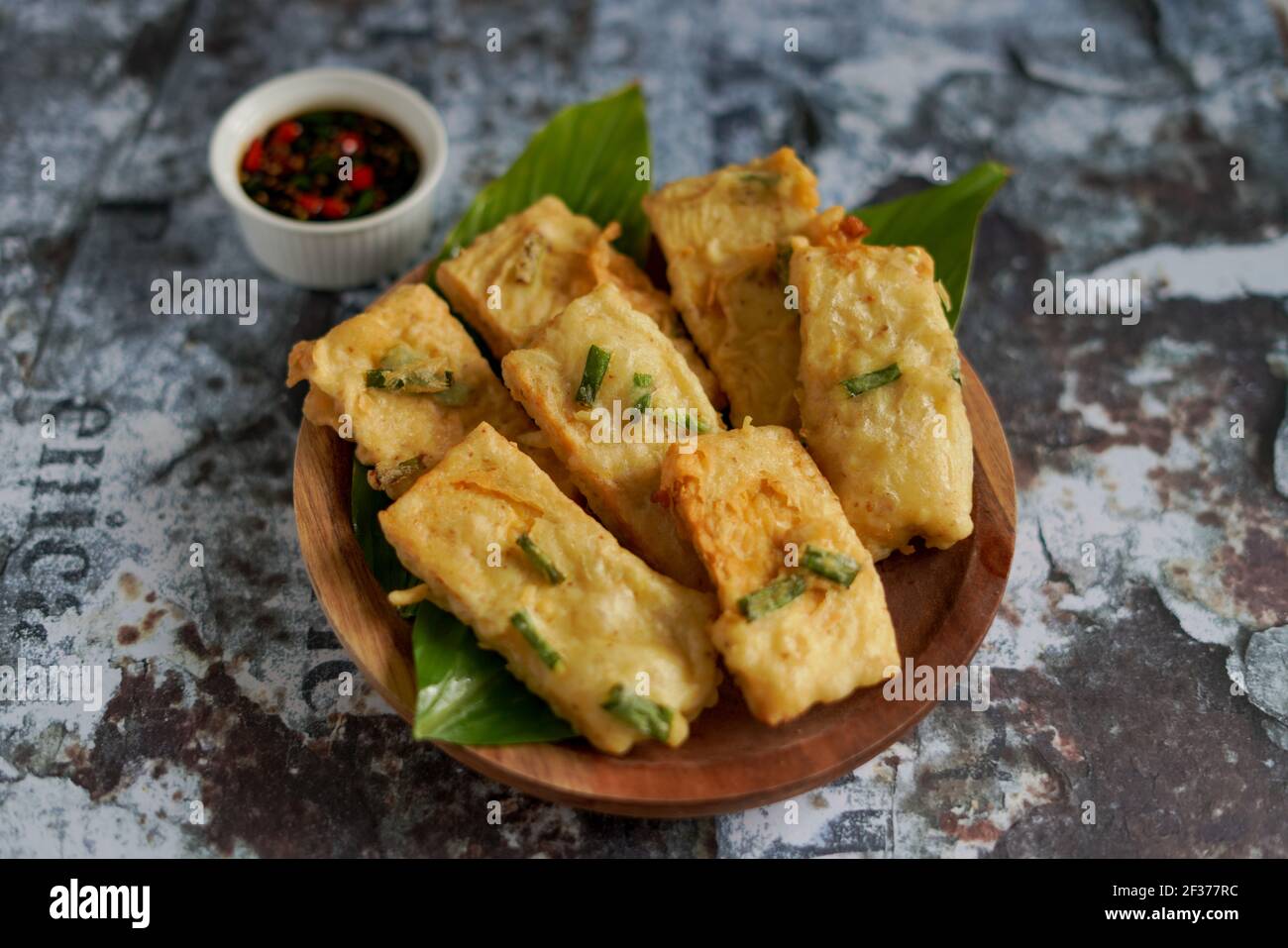 Tempe Mendoan Indonesian Traditional Food Deep Fried Tempeh Stock
