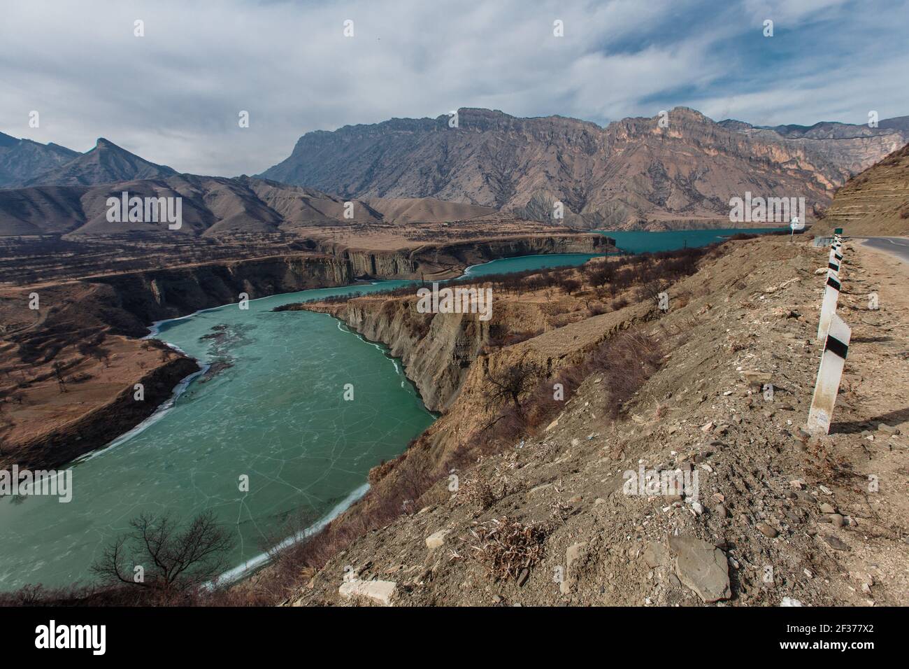 Sulak canyon. Chirkeyskaya HPP.Nature Of The Caucasus. Dagestan, Russia  Stock Photo - Alamy