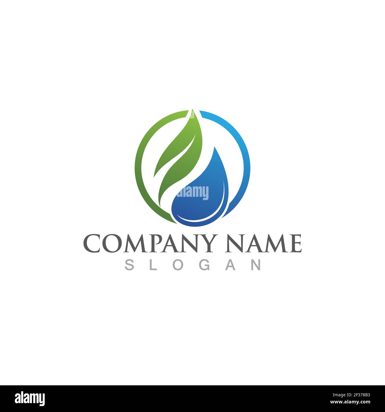 Water drop and leaf green Logo Template vector Stock Vector Image & Art ...
