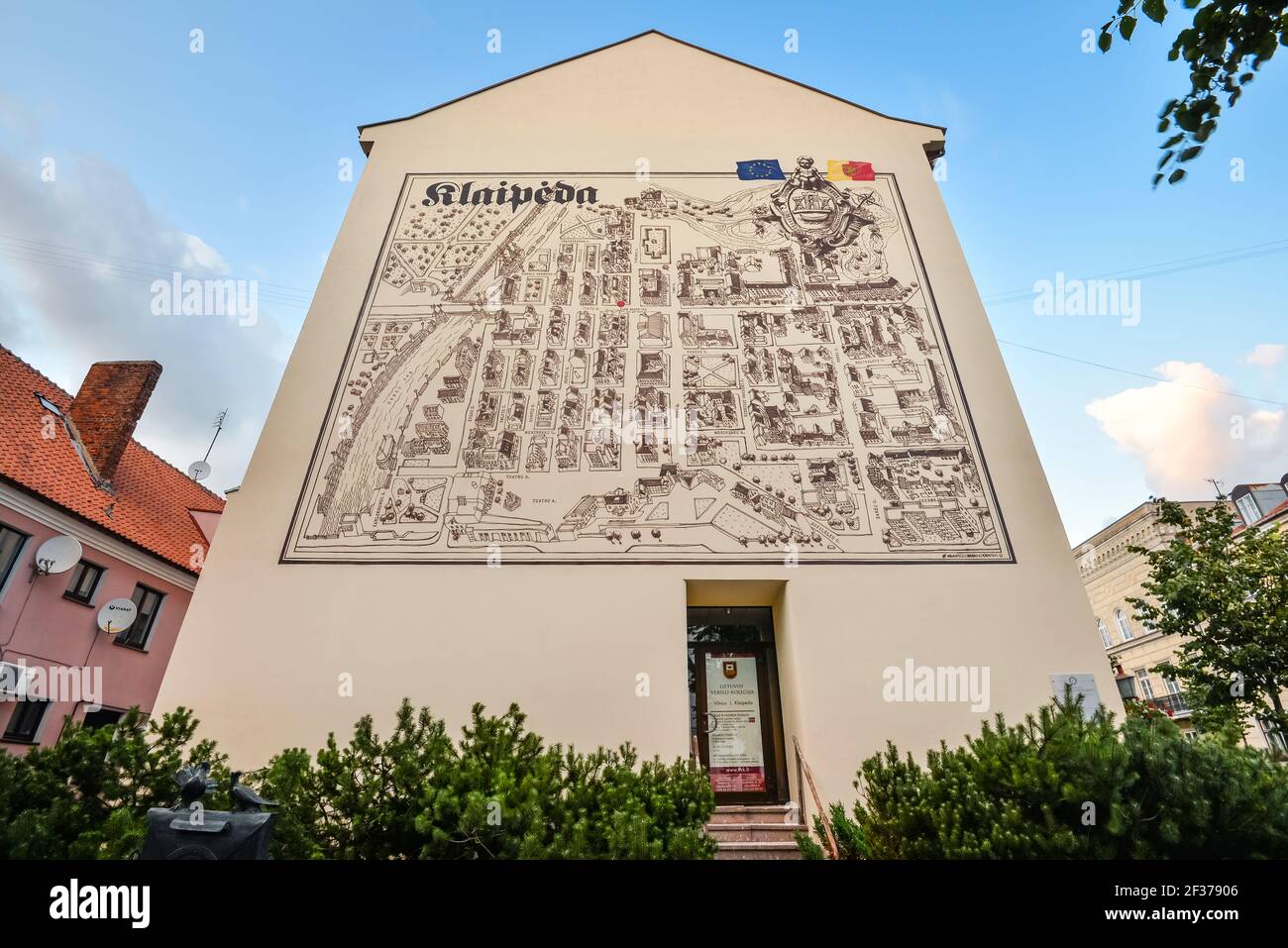 Klaipeda, Lithuania August 13, 2020 Klaipeda map in the form of a