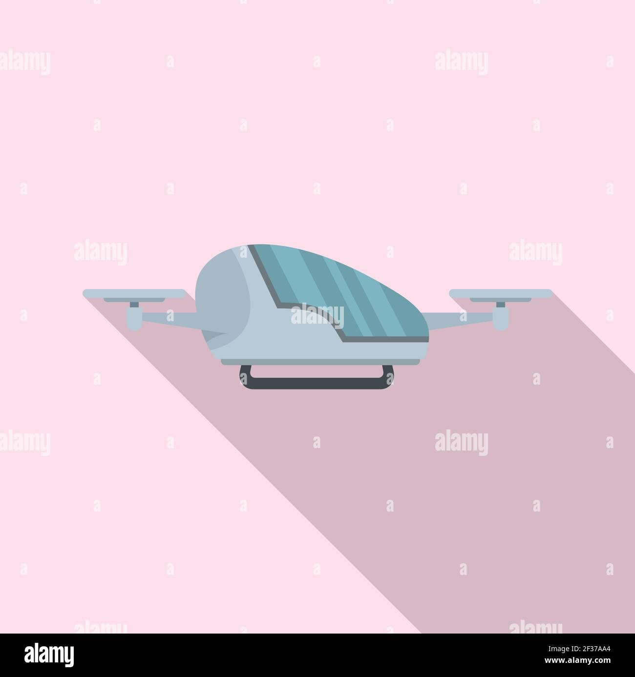 Innovative drone taxi icon, flat style Stock Vector