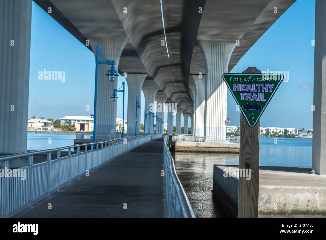 Downtown historic Stuart, FlorIda. Scenes along the streets with storefronts, restaurants and