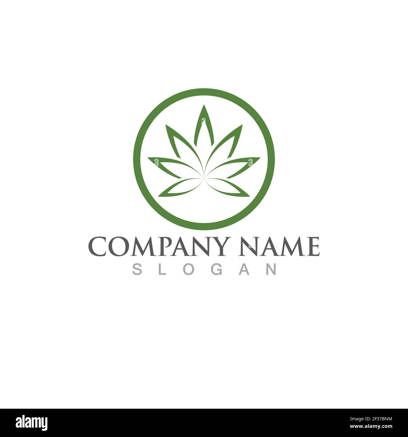 cannabis leaf nature logo vector Stock Vector