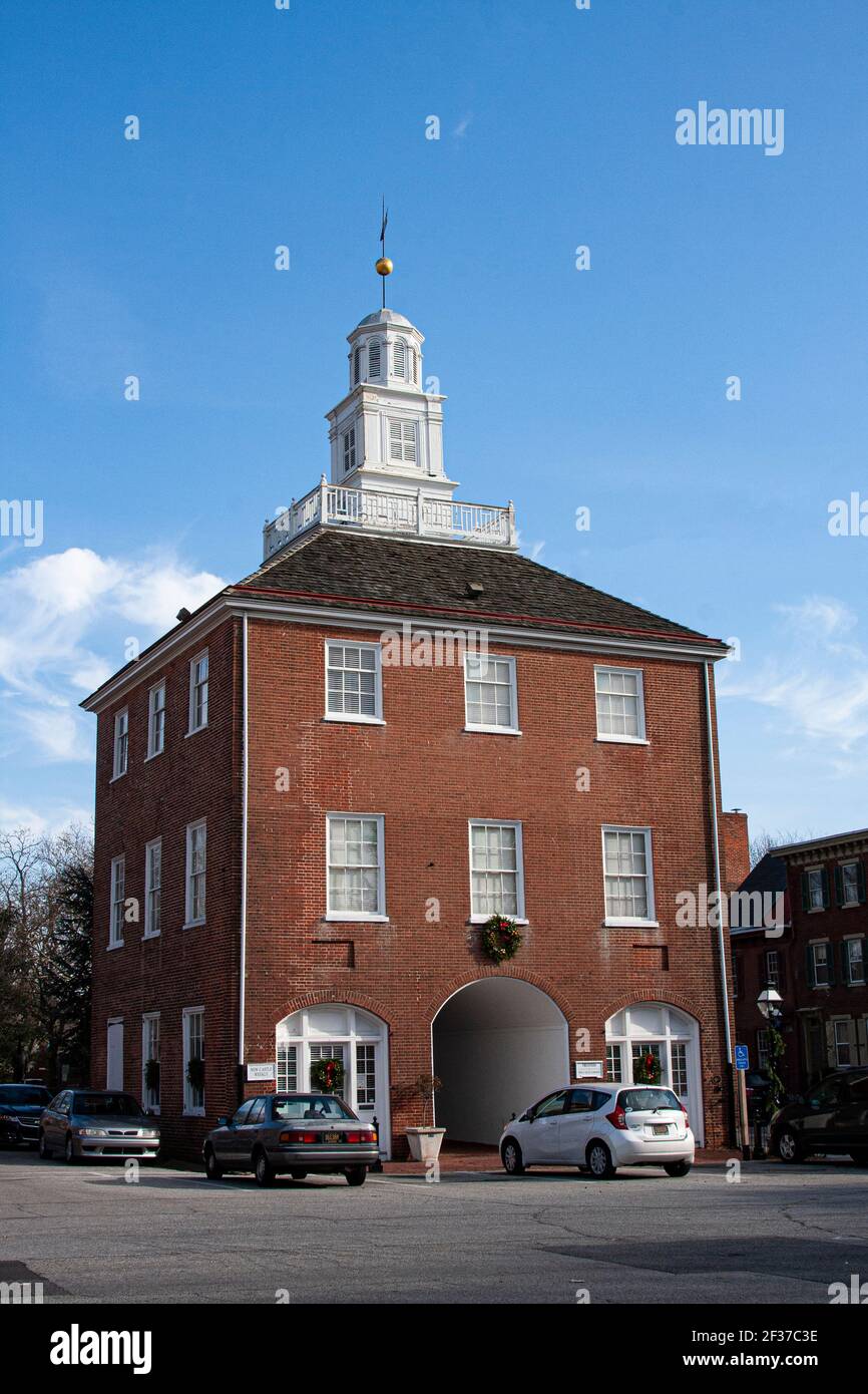 Delaware, New Castle, First State National Park, Fort Casimir, Proprietor's building, Stock Photo