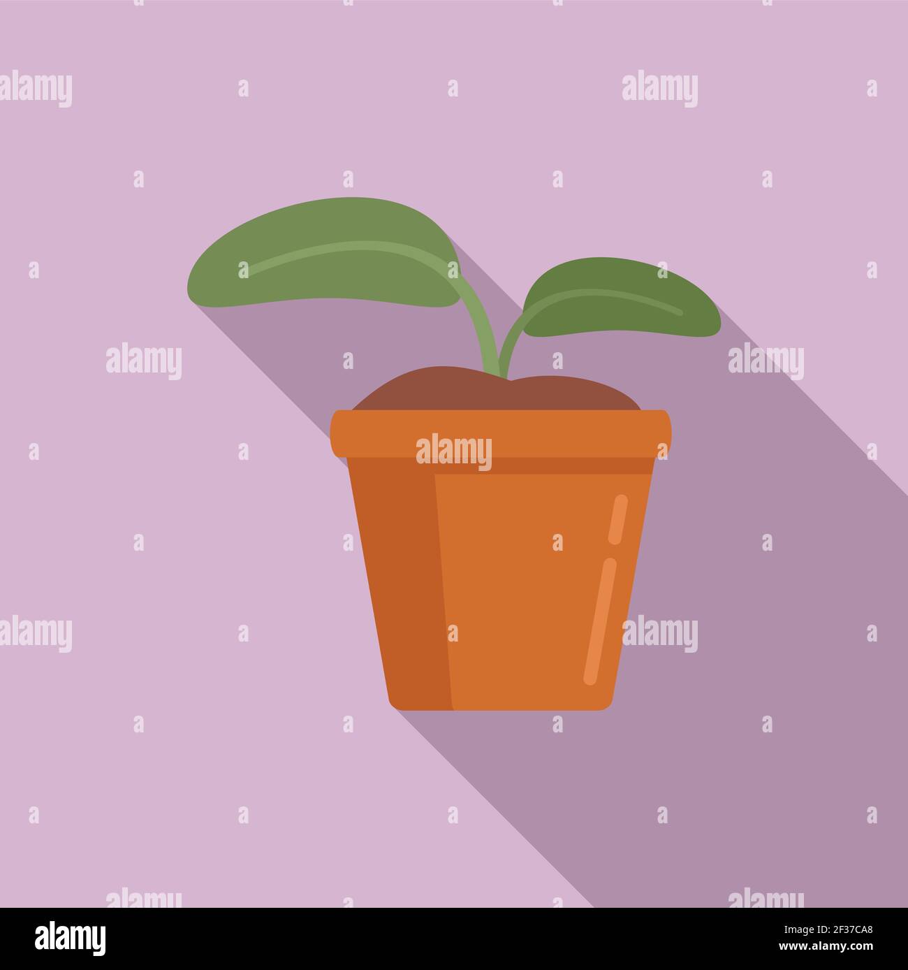 Plant pot icon, flat style Stock Vector Image & Art - Alamy