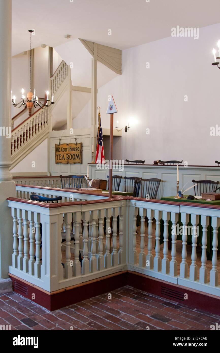 Delaware, New Castle, First State National Park, Fort Casimir, First Capitol, Statehouse, Court House, and Assembly Hall, Stock Photo