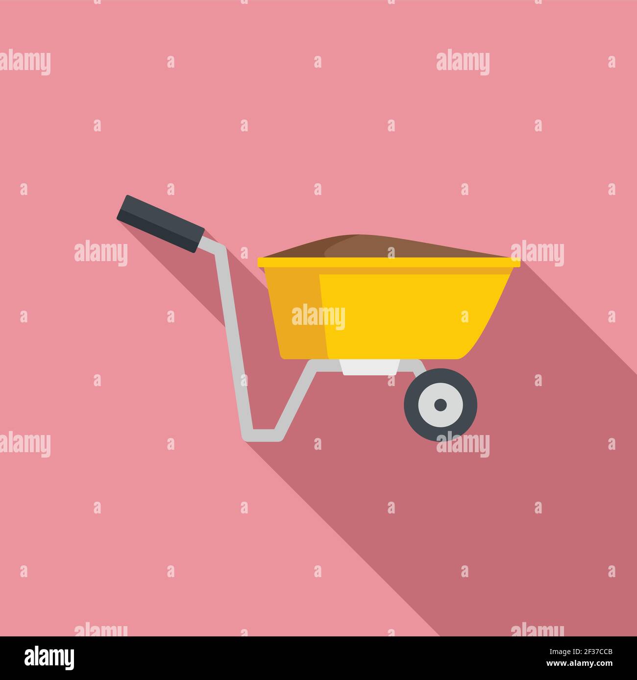 Farm wheelbarrow icon, flat style Stock Vector Image & Art - Alamy
