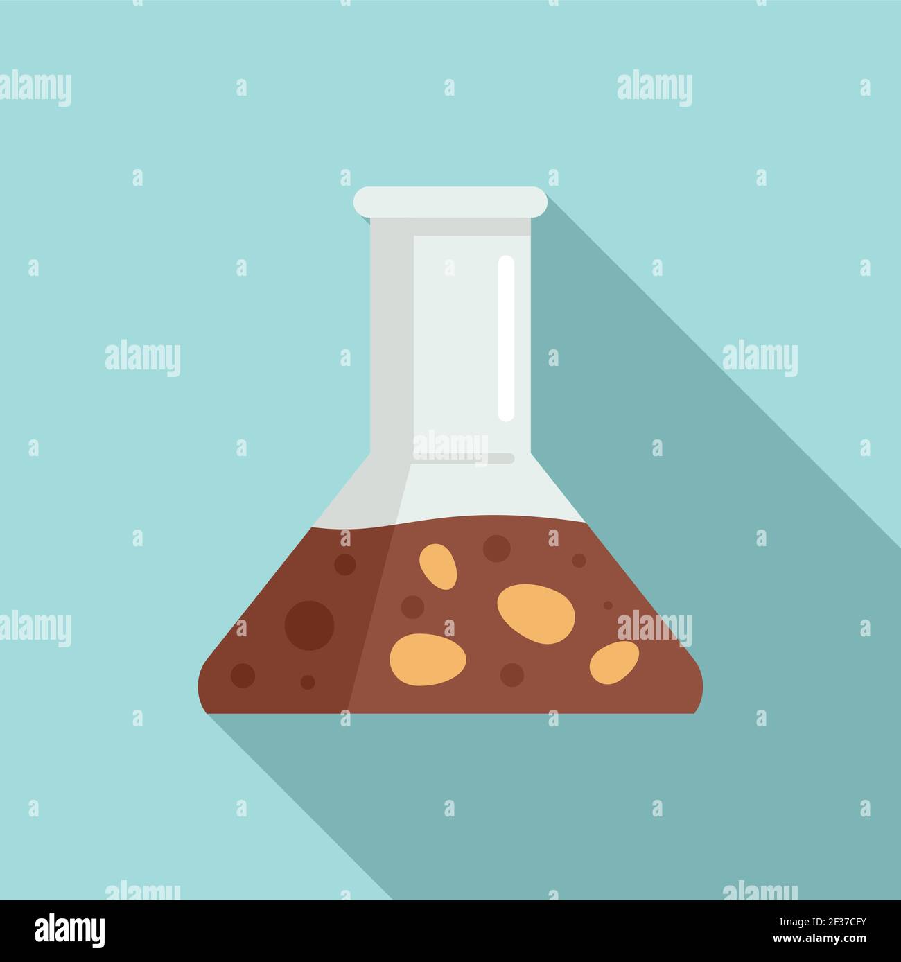 Seed farm flask icon, flat style Stock Vector