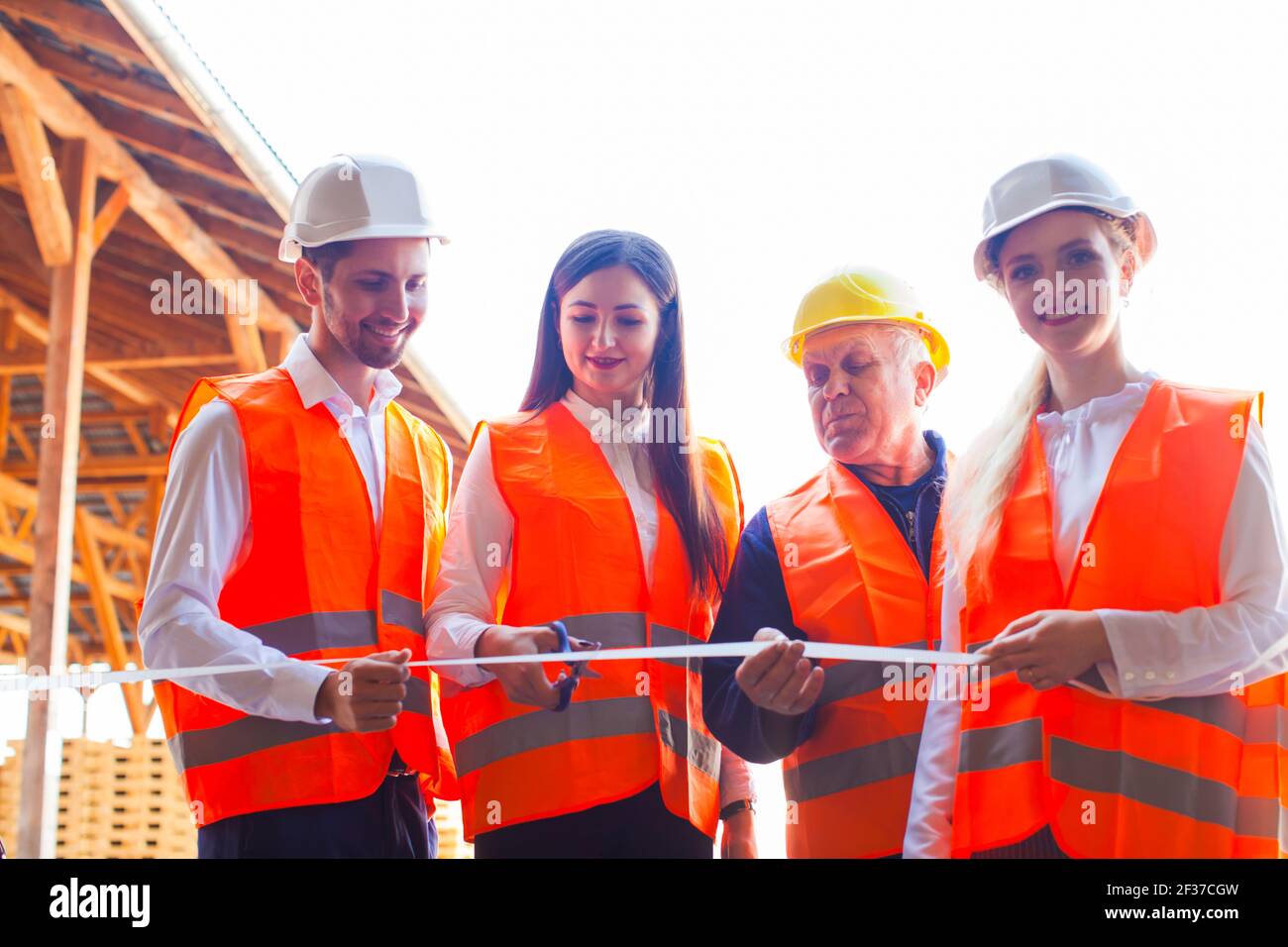 Official oppening of recently built plant or factory Stock Photo