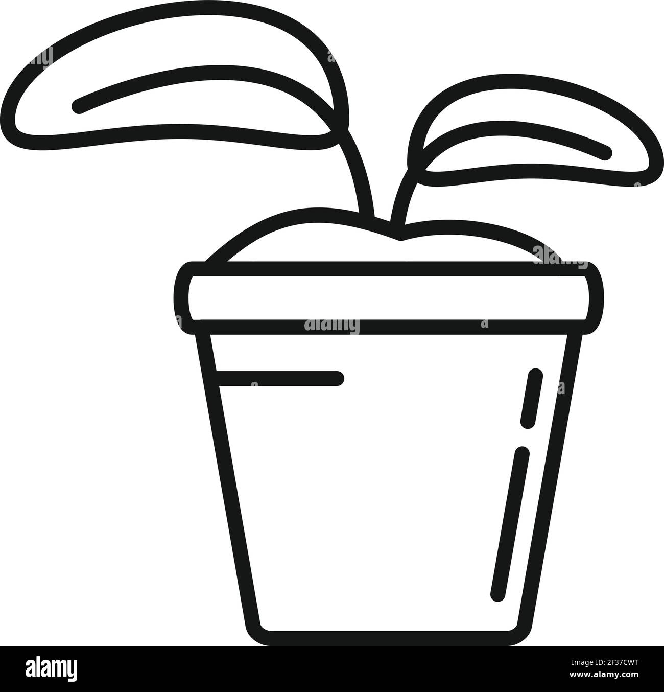 Plant pot icon, outline style Stock Vector Image & Art Alamy
