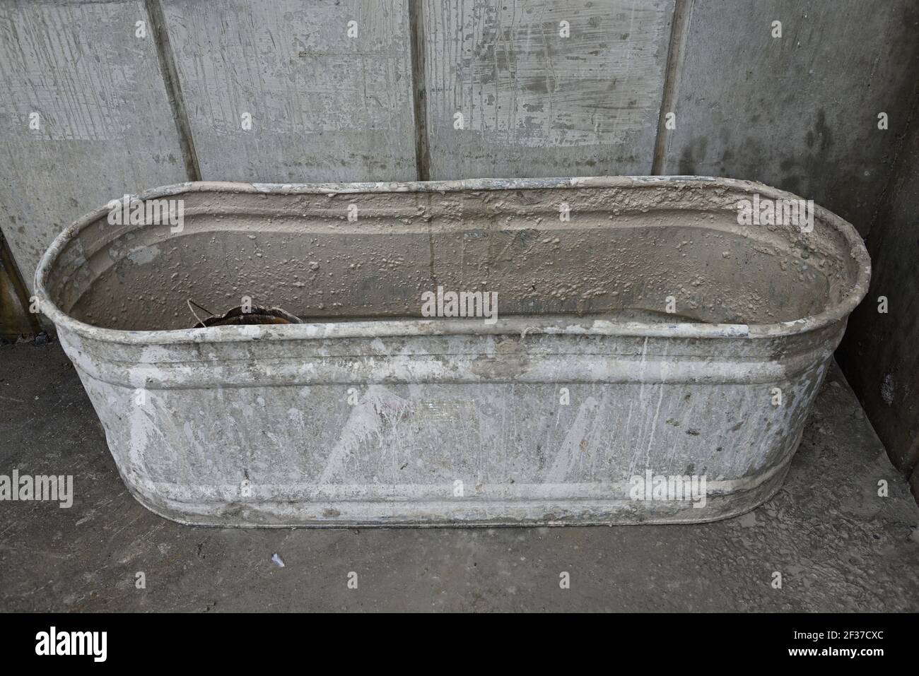metal container or tub used for mixing concrete Stock Photo Alamy