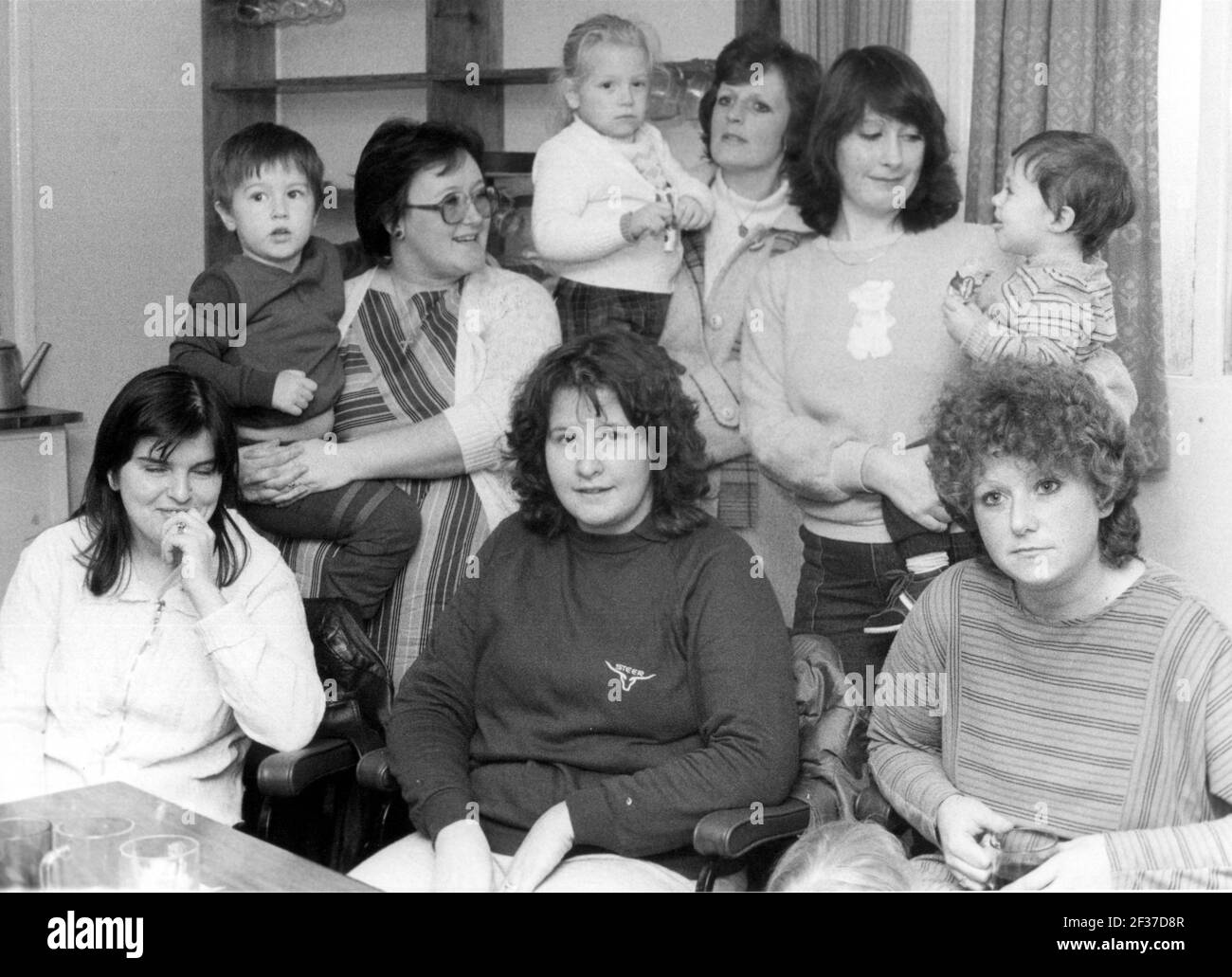 WIVES OF CREW MEMBERS OF HMS INVINCIBLE AT THEIR WEEKLY COFFEE ...