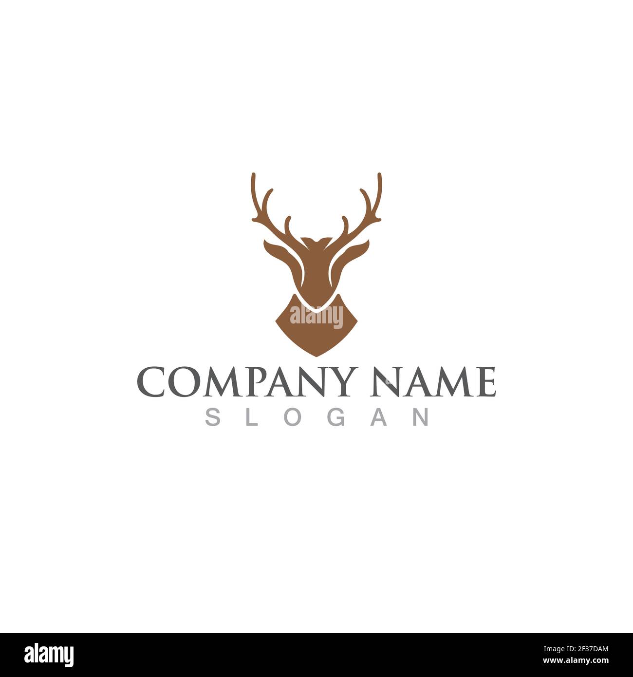 Deer antler logo icon illustration design vector Stock Vector Image & Art -  Alamy