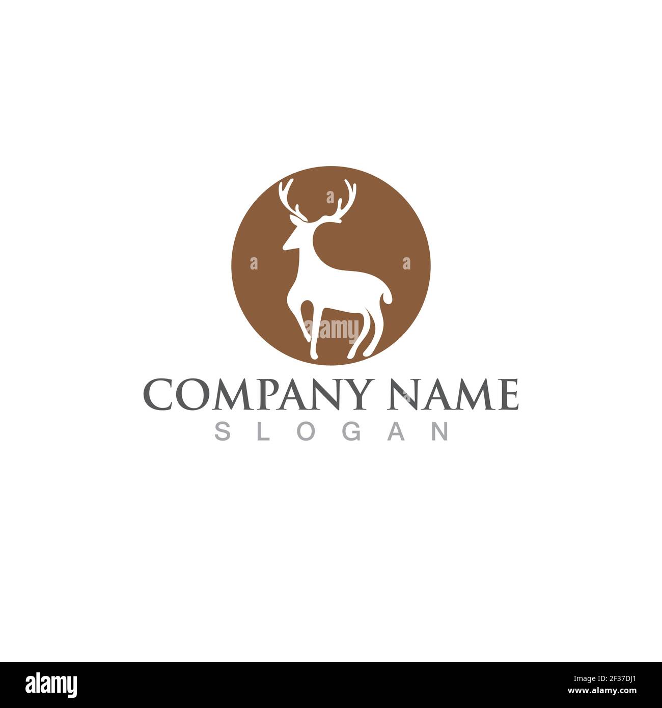 Deer Logo Template vector icon illustration design Stock Vector Image ...