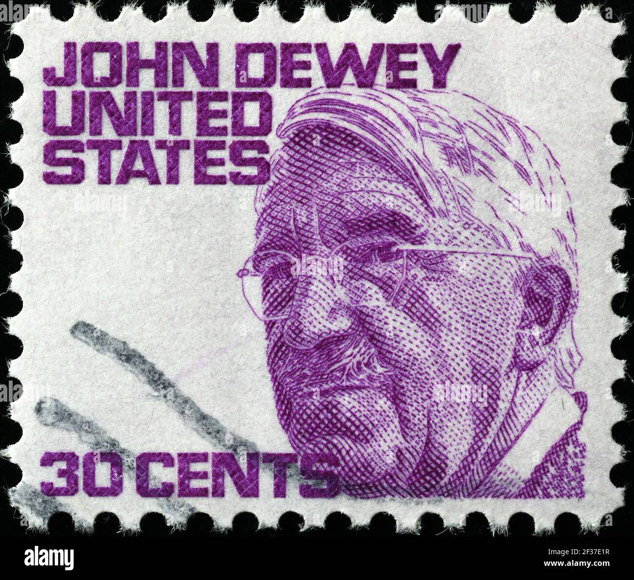 John Dewey on american postage stamp Stock Photo