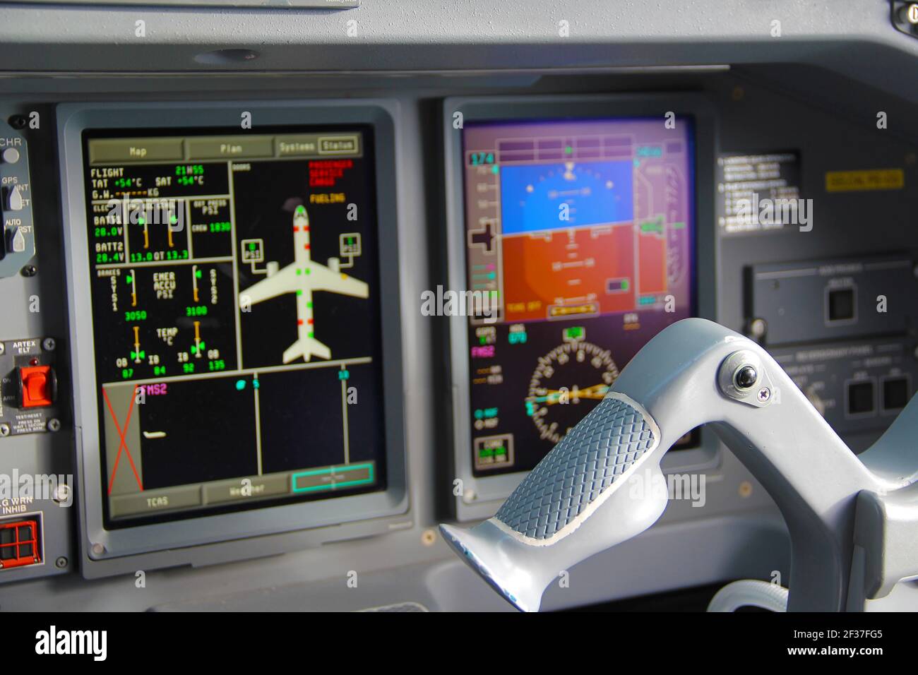 Electronic Flight Instrument System Display Stock Photo