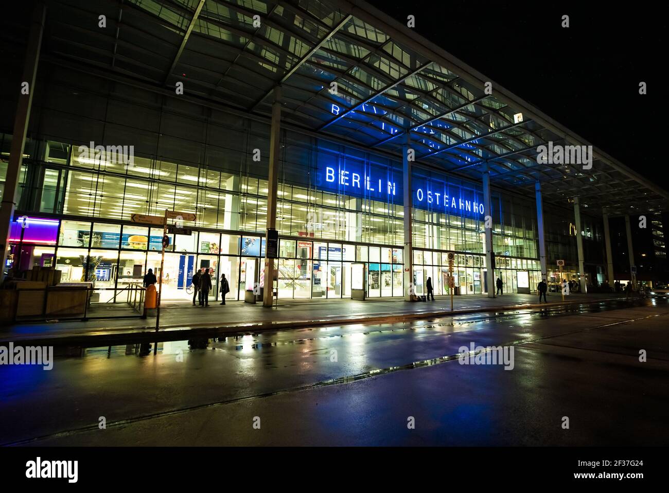 East Railway station in Berlin - CITY OF BERLIN, GERMANY - MARCH 11, 2021 Stock Photo