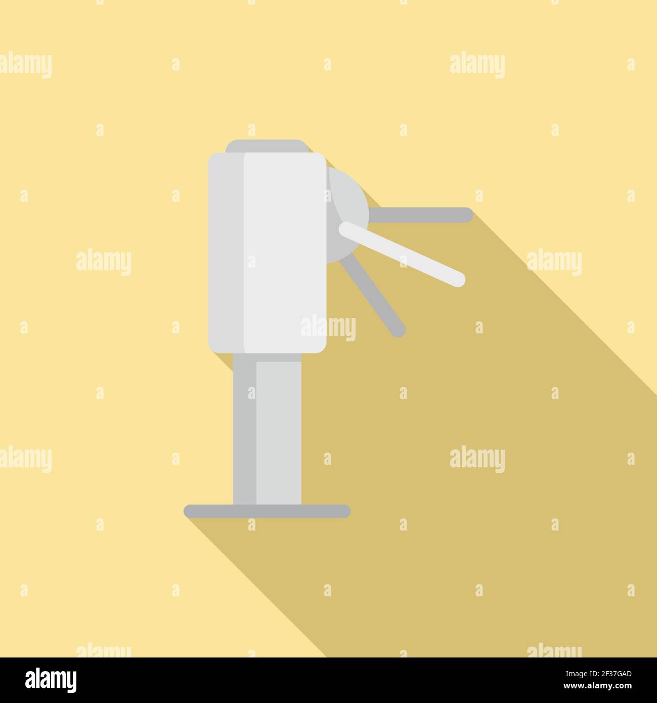 Metro turnstile icon, flat style Stock Vector