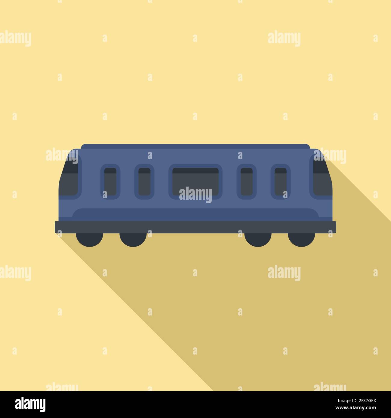 Train passenger wagon icon, flat style Stock Vector Image & Art - Alamy
