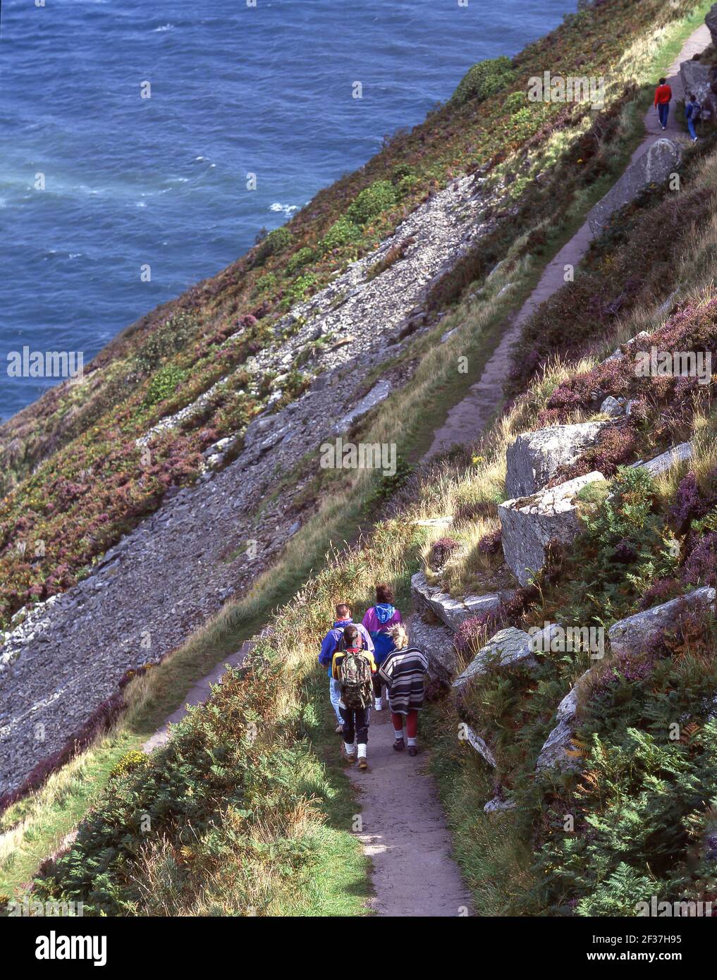 Coastal hiking trail, Devon, England, United Kingdom Stock Photo