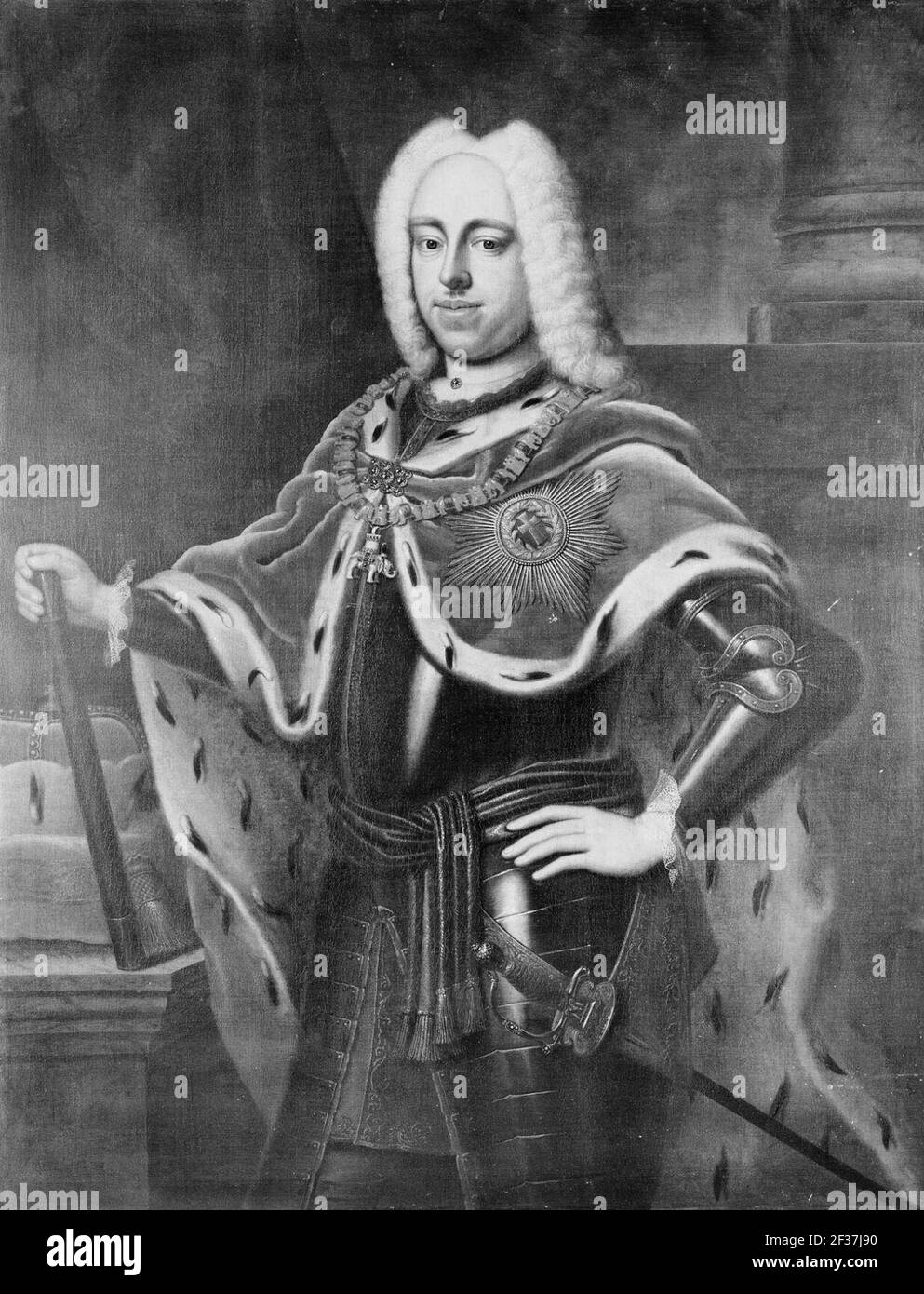 Previously attributed to Antoine Pesne (1683-1757) - Frederick IV, King of Denmark (1671-1730) Stock Photo