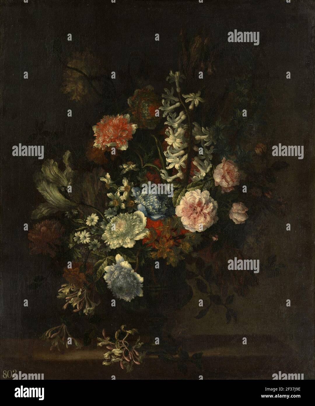 Previously attributed to Jean-Baptiste Monnoyer (1636-99) - Still-Life with a Vase of Flowers Stock Photo